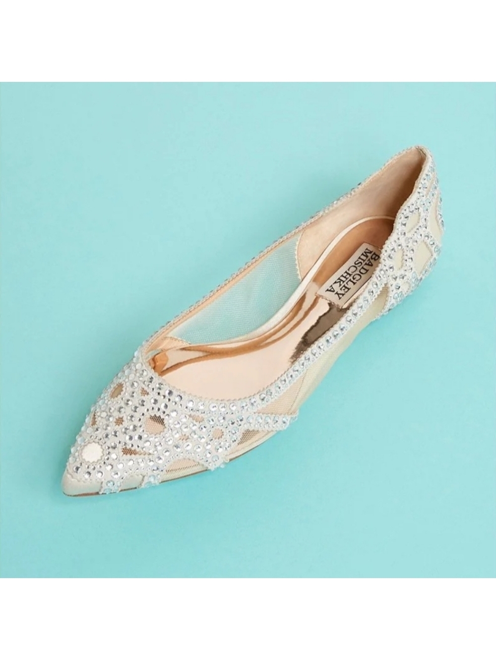 Badgley Mischka Gigi Rhinestone Flats